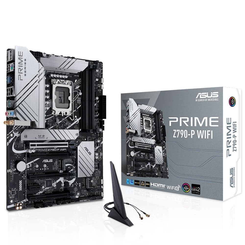 ASUS PRIME Z790-P WIFI INTEL Z790 LGA1700 4xDDR5 7200MHZ 1xDP 1xHDMI 3xM2 USB3.2 AX WİFİ BT AURA RGB 2.5GBİT LAN ATX ASUS 5X PROTECTION III ARMOURY CRATE AI SUİTE 3