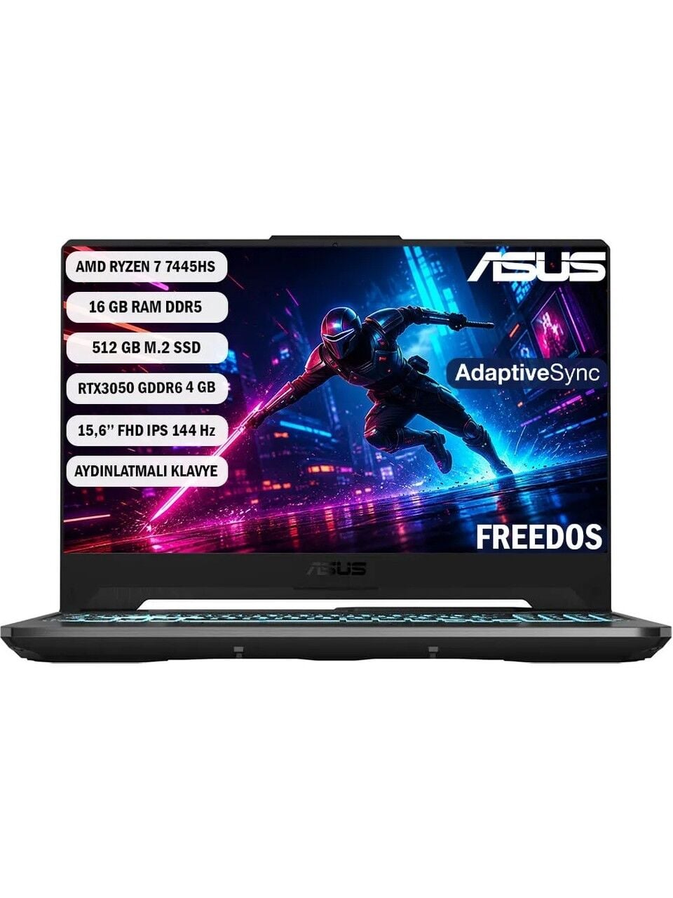 ASUS TUF Gaming A15 AMD Ryzen 7 7445HS 16GB 512GB SSD RTX3050 15.6'' FHD Freedos