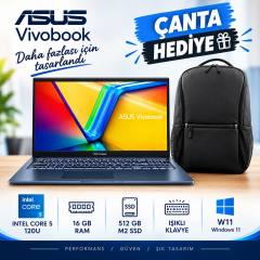 Asus Vivobook 15 Intel Core 5 120U 8gb 512GB SSD Windows 11 15.6'' Fhd X1504VA-NJ3663W (IŞIKLI KLAVYE)
