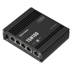 TELTONİKA TSW100 4 PORT 10/100/1000 4 PORT POE 1 PORT UPLINK 120W YONETILEMEZ ENDÜSTRİYEL SWITCH