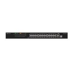 RUIJIE REYEE RG-ES126FGS-P 24 PORT 10/100 24 PORT POE 2 PORT UPLINK + 1 SFP 370 WATT YONETILEMEZ RACK MOUNT SWITCH