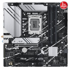 ASUS PRIME B760M-A WIFI 4xDDR5 7200 HDMI/DP 2xM.2 USB3.2 AX WiFi + BT AURA RGB 2.5Gbit LAN mATX ASUS 5X PROTECTION III Armoury Crate AI Suite 3 1700P (12.Gen 13.Gen) ANAKART