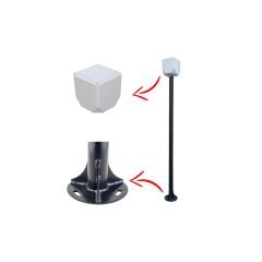 TRK 2 METRE (+TRK-154 KÜP İLE BİRLİKTE) KAMERA DİREK 7016 DÜZ MAT ANTRASİT FIRIN BOYALI
