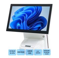 IROMX WP-1215W I5 12.GEN 8GB 128GB 15.6'' WIFI/DAHİLİ SLİP YAZICILI BEYAZ ENDÜSTRİYEL POS PC