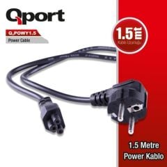 QPORT Q-POWY1.5 1.5MT NOTEBOOK POWER KABLO