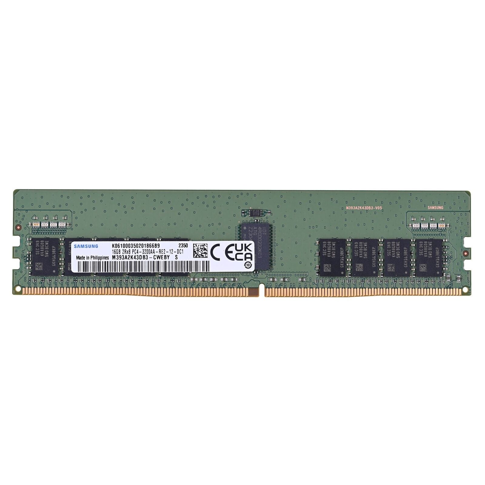 SAMSUNG SAMR3200/16 16GB 3200MHz DDR4 ECC  RDIMM SERVER RAM (DELL R640 / R740 / HPE DL380 Gen10 UYUMLU)