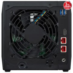 ASUSTOR AS5404T Intel N5105, 4 Yuvalı (4X22TB Desteği), 4GB DDR4(8GB Ram Desteği), M.2 x4, 2.5GbE x2, USB 3.2 x2, HDMI 2.0b x1, NAS DEPOLAMA ÜNİTESİ