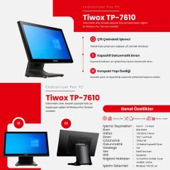 TIWOX TP-7610 I7 10.GEN 8GB/128GB SSD 18.5'' ENDÜSTRİYEL POS PC