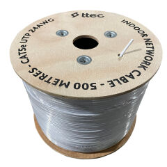 TTEC KBL-CAT5e-24CCA/IN500B 500MT U/UTP CAT5e NETWORK PVC KABLO BEYAZ CCA 0.50MM