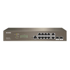 TENDA TEG5312F 10 PORT 10/100/1000 2 X SFP YONETILEBILIR RACK MOUNT SWITCH